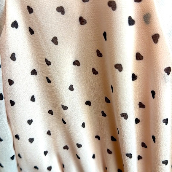 Mi Ami Pastel Soft Baby Pink Polka Dot Heart Minidress size S - Picture 4 of 7